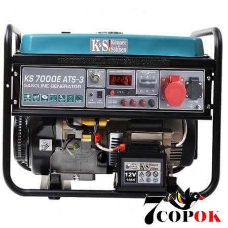 Генератор бензиновий Konner & Sohnen KS 7000E ATS-3, 5.0 кВт, купить