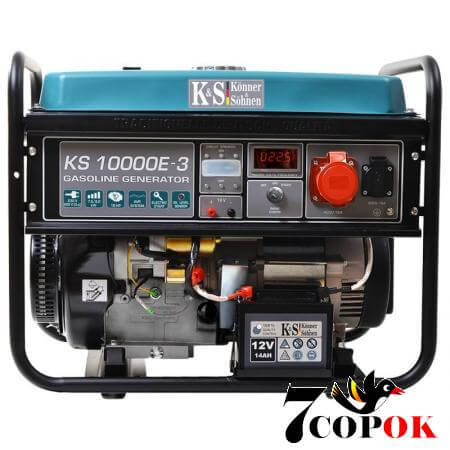 Генератор бензиновий Konner & Sohnen KS 10000E-3, 7.5 кВт, купить
