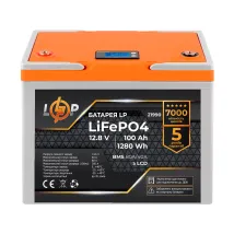 LogicPower LP LiFePO4 12М 12,8V 100 Ah 1280Wh (BMS 80A/40А) LCD для ДБЖ