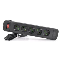 Voltronic F25 5 розеток EU 2 м Black