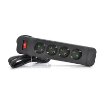 Voltronic F24 4 розетки EU 2 м Black