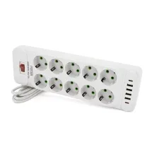 Voltronic F35U 10 розеток EU + 4 USB + 2 PD White