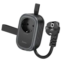 HOCO NS7 1 розетка + 2 USB+ USB-C Black