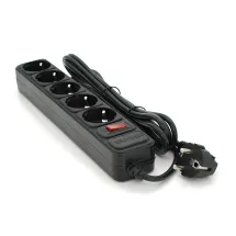 Maxxter SP5 5 розеток 1.8 м Black